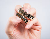 Pozlacené zuby King Ice Gold Plain Top Grillz