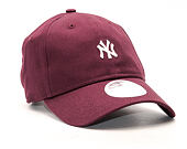 Kšiltovka New Era Mini Logo Essential New York Yankees 9TWENTY Woman Maroon Strapback