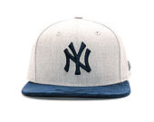 Kšiltovka New Era Heather Suede Snap New York Yankees Heather Grey/Navy 9FIFTY Snapback