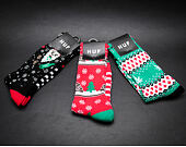 Ponožky HUF Snow Droppings Crew Red
