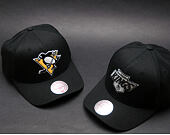 Kšiltovka Mitchell & Ness Team Logo Flexfit 110 Pittsburgh Peguins Black Snapback
