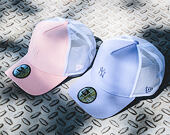 Dámská Kšiltovka New Era Pastel New York Yankees 9FORTY TRUCKER Purple Snapback