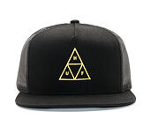 Kšiltovka HUF Apparel Cap Triple Triangle Trucker Black Snapback