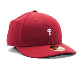 Kšiltovka New Era Mini Logo Philadelphia Phillies 59FIFTY LOW PROFILE Burgundy/White