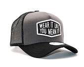 Kšiltovka UPFRONT Skate Baseball Trucker Grey/Black Snapback