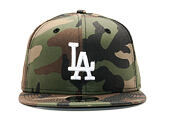 Dětská Kšiltovka New Era League Essential Los Angeles Dodgers 9FIFTY Youth Woodland Camo/White Snapb