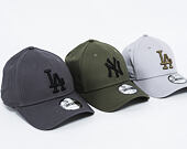 Dámská Kšiltovka New Era League Essential Los Angeles Dodgers 9FORTY Grey Heather/Black Strapback