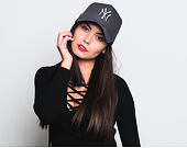 Kšiltovka New Era League Essential A Frame New York Yankees 9FORTY Grey Heather/Black Snapback