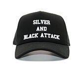 Kšiltovka New Era Silver and Black Attack  A-Frame Oakland Raiders 9FORTY Black Snapback