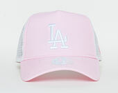 Dámská Kšiltovka New Era Oxford A Frame Trucker Los Angeles Dodgers 9FORTY Pink/White Snapback