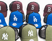 Dětská Kšiltovka New Era Seas Heather Aframe Trucker Los Angeles Dodgers 9FORTY Youth Heather Light 