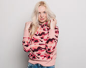 Dámská Mikina S Kapucí Champion Classic Mini Logo Embroidered Pink Camo