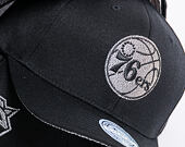 Kšiltovka Mitchell & Ness Melange Logo Philadelphia 76ers Black Snapback