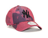 Kšiltovka New Era 9FORTY Camo New York Yankees Maroon Camo/Black Strapback