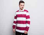 Triko Champion Long Sleeve Polo T-Shirt Red/White