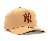 Kšiltovka New Era 9FORTY A-Frame New York Yankees League Essential Wheat/Brown Snapback
