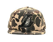 Kšiltovka New Era 9FIFTY Los Angeles Lakers Original Fit Dark Green Camo/Black Snapback