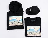 Mikina Pink Dolphin Tsunami Hoodie Black