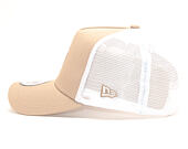 Kšiltovka New Era 9FORTY A-Frame Trucker New York Yankees Essential Camel/White Snapback