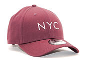 Kšiltovka New Era 9FORTY NYC Maroon/White Strapback