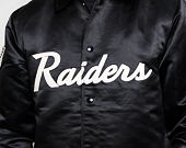 Bunda New Era Oakland Raiders Satin Coaches Jacket Black