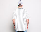 Triko New Era Pinstripe Oversized Tee Off White / Navy