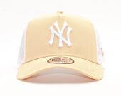 Kšiltovka New Era 9FORTY A-Frame Trucker New York Yankees League Essential Peach/White