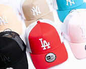 Kšiltovka New Era 9FORTY A-Frame Trucker Los Angeles Dodgers League Essential Scarlet/White