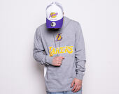 Mikina New Era Los Angeles Lakers Contrast Panel Light Gray Heather