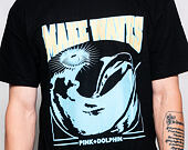 Triko Pink Dolphin Make Waves Black