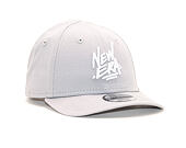 Dětská Kšiltovka New Era 9FORTY Script Toddler Dolphin Gray / White Strapback