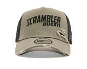 Kšiltovka New Era 9FORTY Trucker Ducati Scrambler Distressed New Olive Snapback