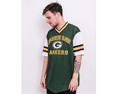 Triko New Era NFL Stripe Sleeve Oversized Tee Green Bay Packers Cilantro Green