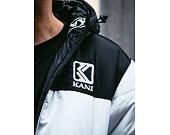 Bunda Karl Kani OG Hooded Block Puffer Jacket White/Black 6076499