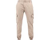 Kalhoty Urban Classic TB1435 Washed Cargo Twill Jogging Pants Sand