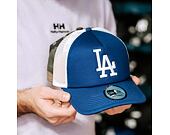 Kšiltovka New Era - MLB Clean 9FORTY Trucker - LA Dodgers - Light Royal / White