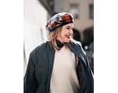 Baret Kangol Faux Fur Beret Fiery Orange Plaid K4369-FO789