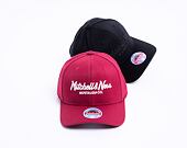 Kšiltovka Mitchell & Ness - Branded Pinscript Classic Red - Burgundy / White