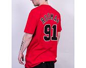 Triko Mitchell & Ness INTL972 Chicago Bulls Dennis Rodman 91 Red