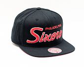 Kšiltovka Mitchell & Ness Foundation Script PHILADELPHIA 76ERS Black 6HSSMM19008-P76BLCK