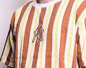 Triko New Era MLB Oversized Stripe New York Yankees Off White / Toffee