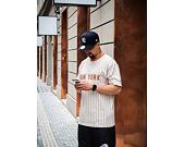 Triko New Era Oversized New York Pinstripe Tee Stone / Toffee