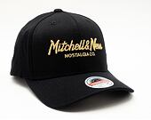 Kšiltovka Mitchell & Ness - Branded Pinscript Classic Red - Black / Gold