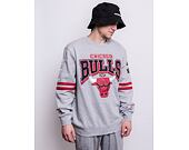 Mikina Mitchell & Ness All Over Print Fleece Crew Chicago Bulls Grey Heather