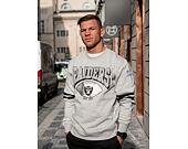 Mikina Mitchell & Ness All Over Print Fleece Crew Oakland Raiders Grey Heather