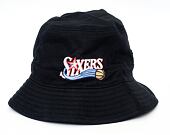 Klobouk Mitchell & Ness Philadelphia 76ers Team Logo Bucket Hat Black