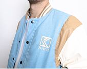 Bunda Karl Kani 6075109 KK OG Block College Jacket Light Blue/Cream KU214-028-1