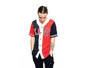 Dres Karl Kani College Block Pinstripe Baseball Shirt 6035557 KM213-080 Navy/ Red