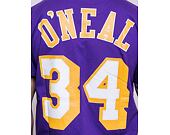 Triko Mitchell & Ness Los Angeles Lakers Shaquille O'Neal Name & Number Tee Purple