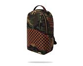 Batoh Sprayground Shark Shape Checkered Camo / Brown Backpack